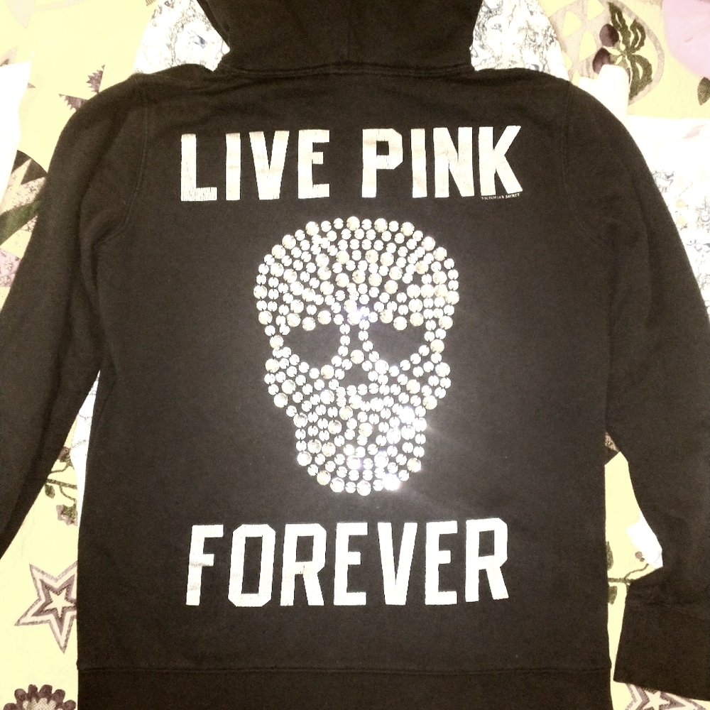 Pink Victoria's Secret Rhinestone hoodie